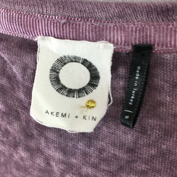 Anthropologie Akemi + Kin Sz M purple lattie tee - Picture 2 of 8